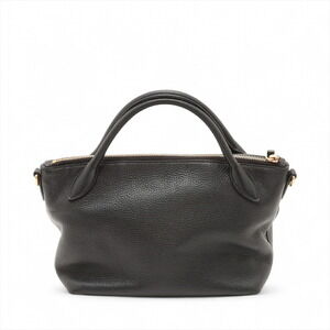 Prada Vitello Dino Black Handbag Leather